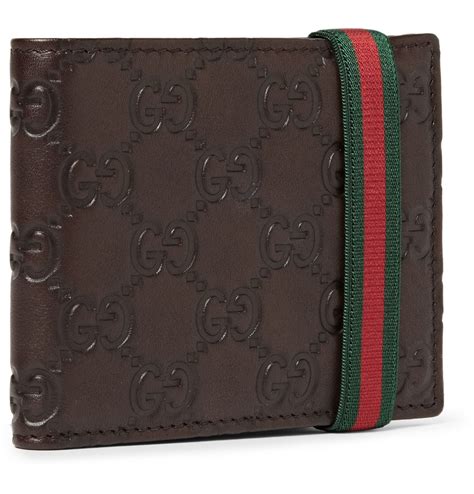 gucci mens wallet brown|gucci wallet brown leather.